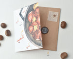 Load image into Gallery viewer, #86 Castana | New Year | Chestnut | Arab Culture | Arabic Calligraphy | راس السنة | كستناء | شتاء | Winter Card

