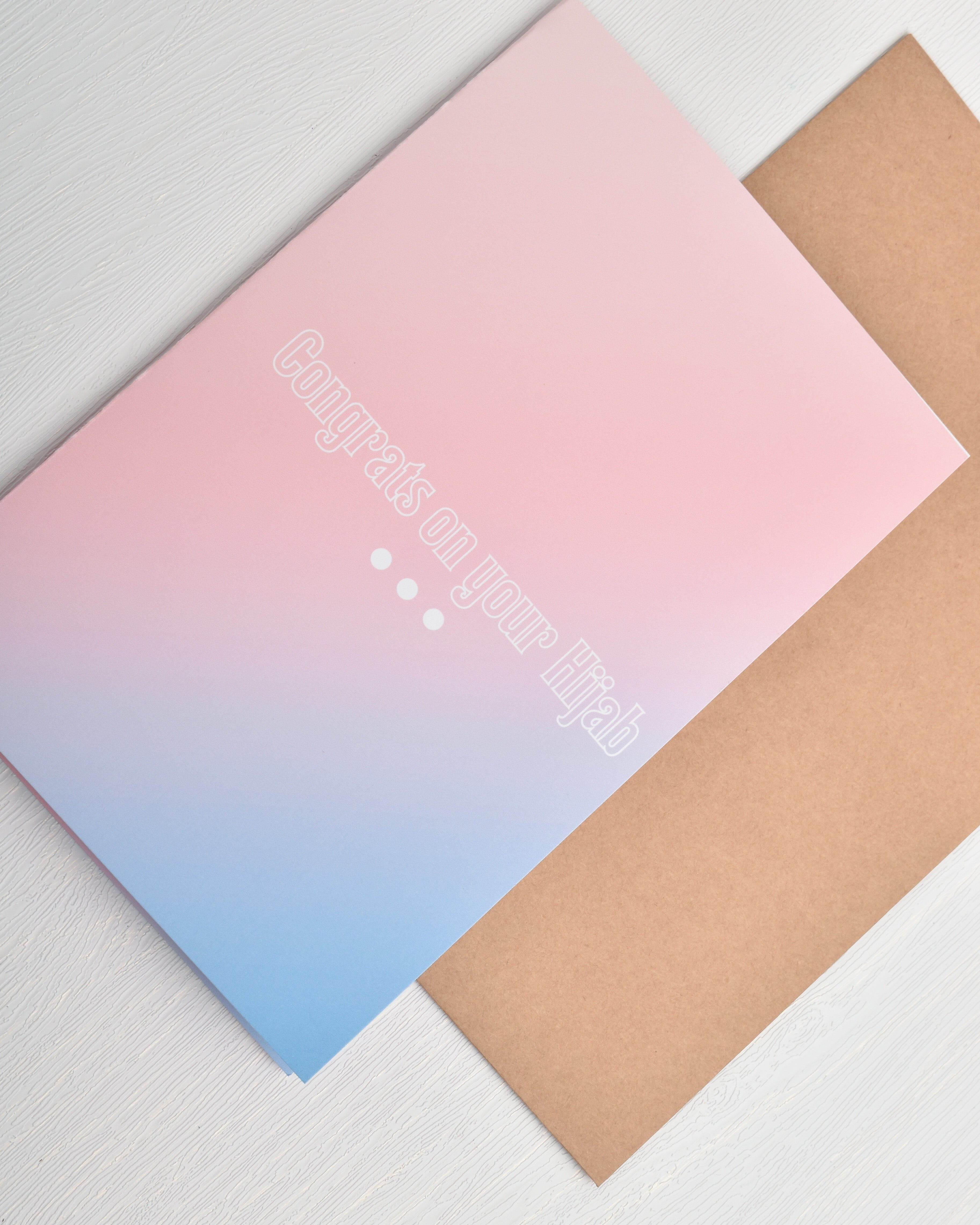 #106 Congrats on your Hijab | Arabic | Congratulations | Pink Hijabee Girls Card | Takleef | تكليف | حجاب