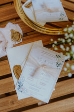 Load image into Gallery viewer, Soft Blush Romance Wedding Invitation Suite – A Timeless Love Story
