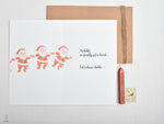 Load image into Gallery viewer, #103 Holidays &amp; Celebrations Card | Dancing Santa | كريسماس | سانتا
