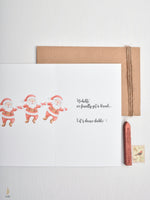 Load image into Gallery viewer, #103 Holidays &amp; Celebrations Card | Dancing Santa | كريسماس | سانتا
