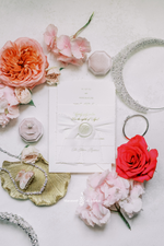 Load image into Gallery viewer, Eternal Elegance | Gold Foil on White Cotton Invitations |
