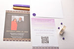 Load image into Gallery viewer, African Theme Wedding Celebration Invitation | Gold Foil | Double Sided | Image on Invitation | Save the Date
