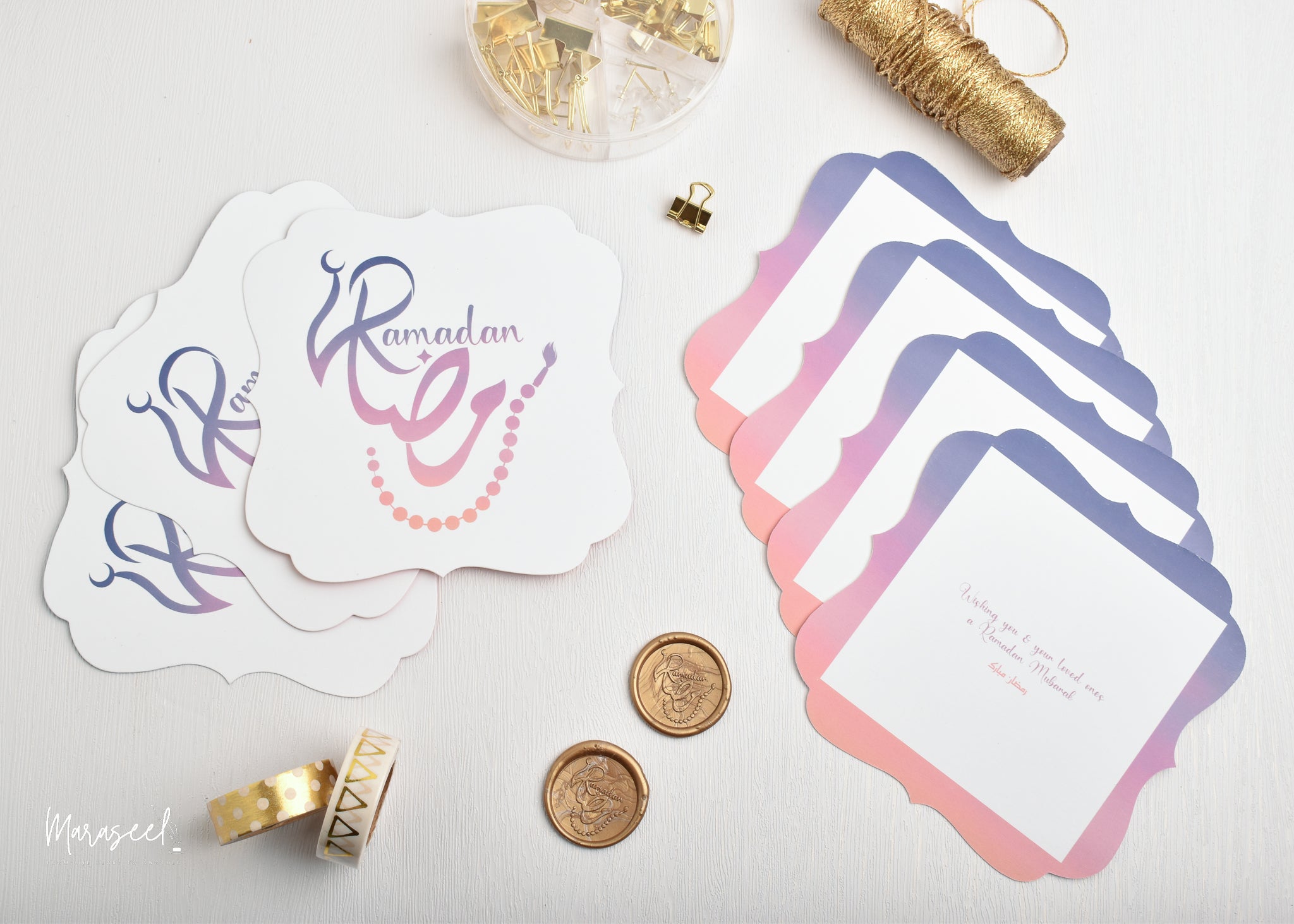 Ramadan Postcard for small business packaging 