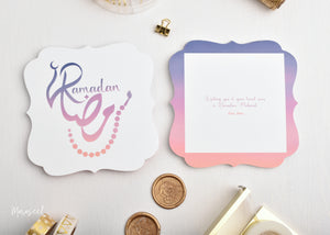 Ramadan Postcard for small business packaging 