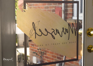 Transparent Window Cling Sign